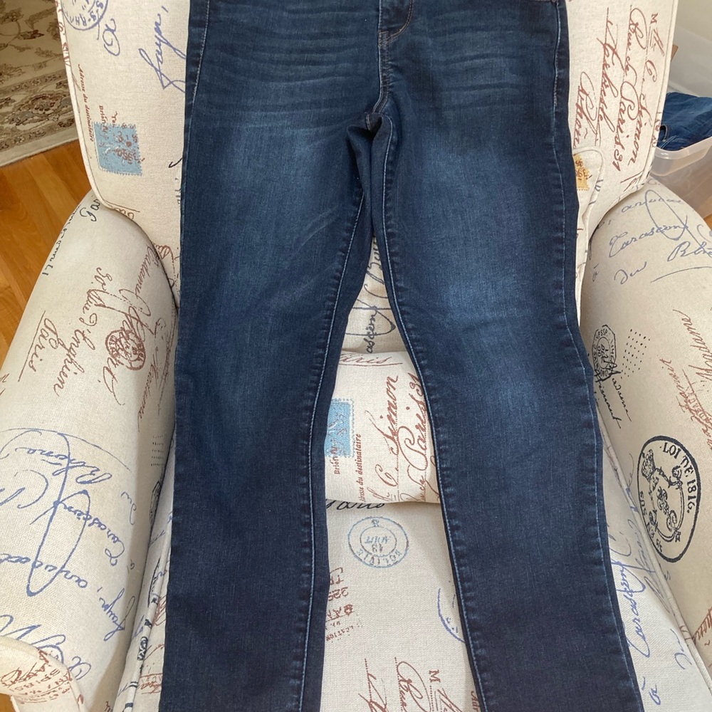 Women's Straight Leg Jeans - Dark Blue